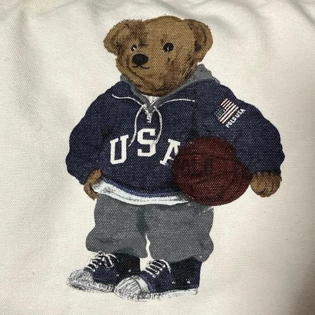 希少✨ポロラルフローレン 2way キャンバス　ベア　ボストン　ホワイト白