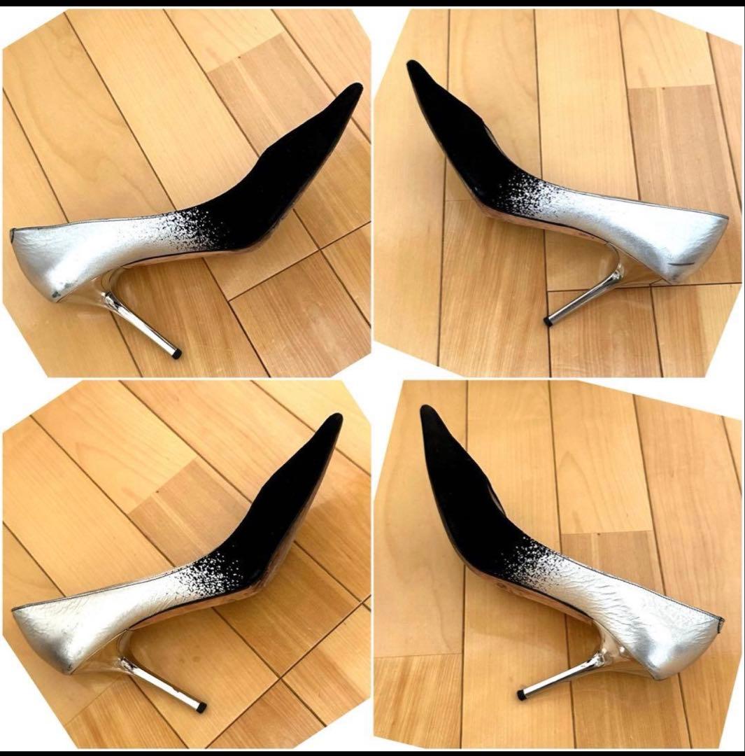 JIMMY CHOO ハイヒール　シルバーブラック