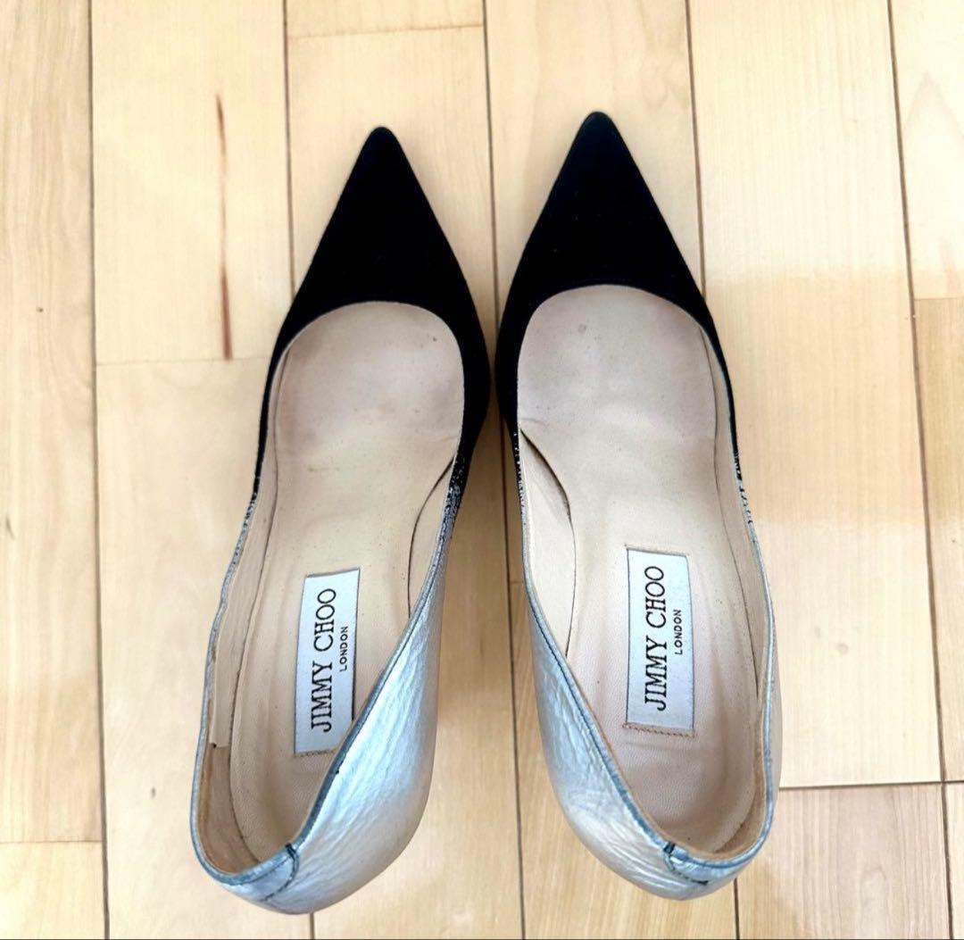 JIMMY CHOO ハイヒール　シルバーブラック