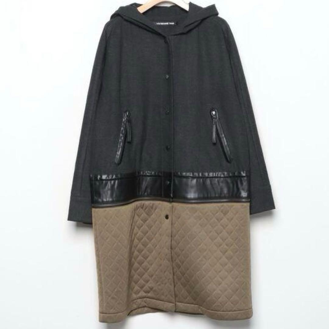 ヴィヴィアンタム コート 2WAY丈 フード 裾切替 ショート丈にも