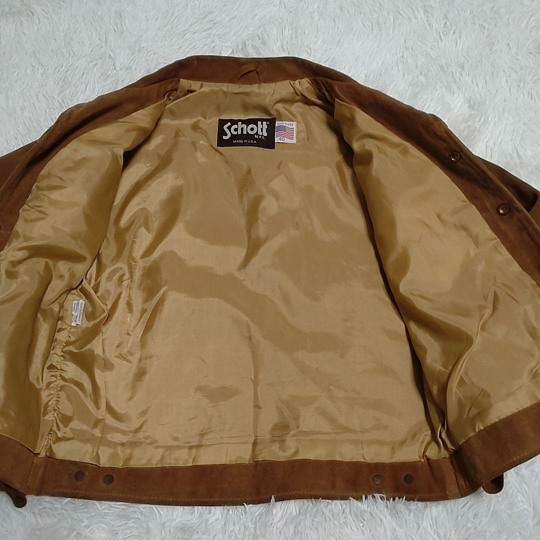 【希少】90s SCHOTT ショット 3rd スウェードジャケット トラッカー