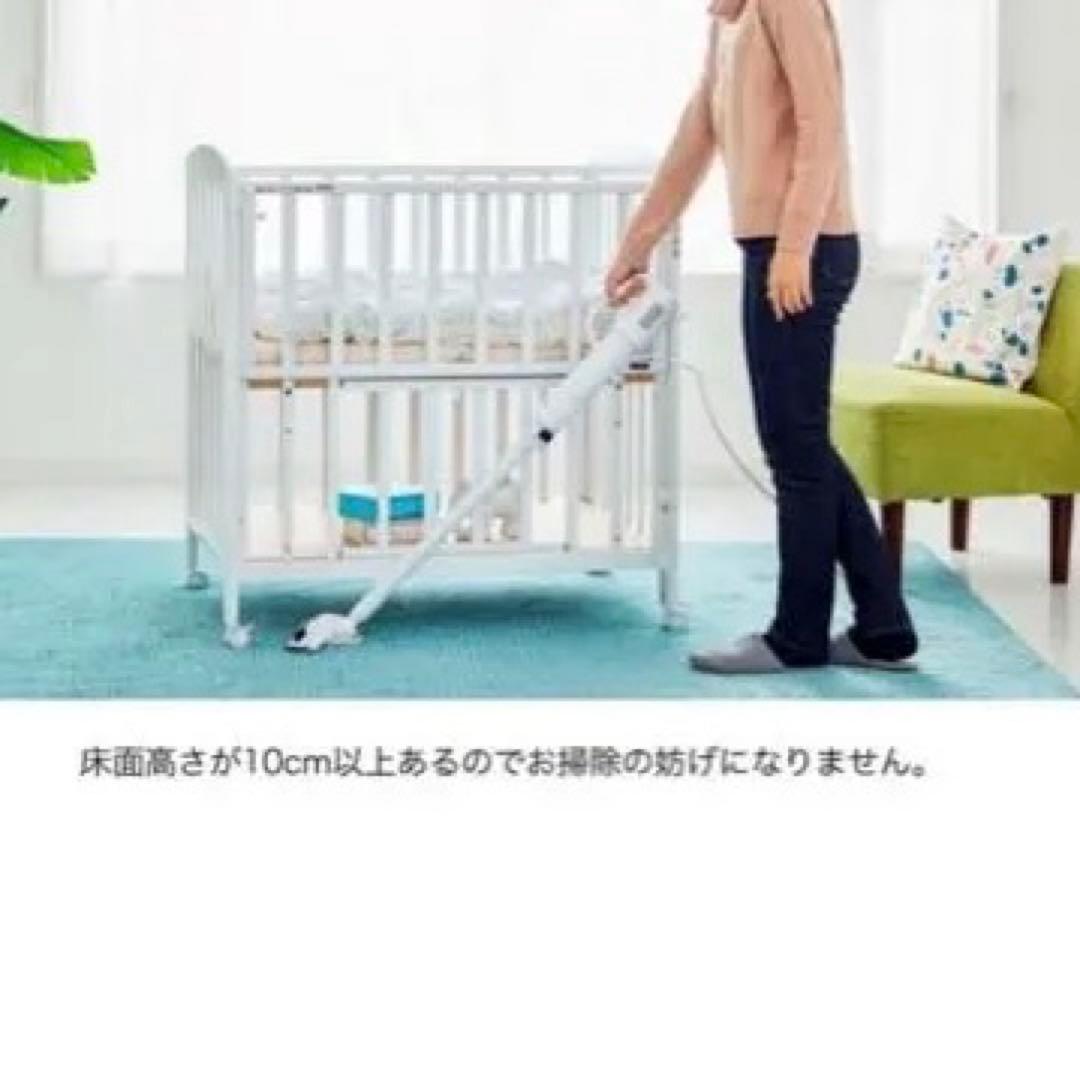 KATOJI カトージ　ミニベッド ホワイト 60x90cm キャスター付き