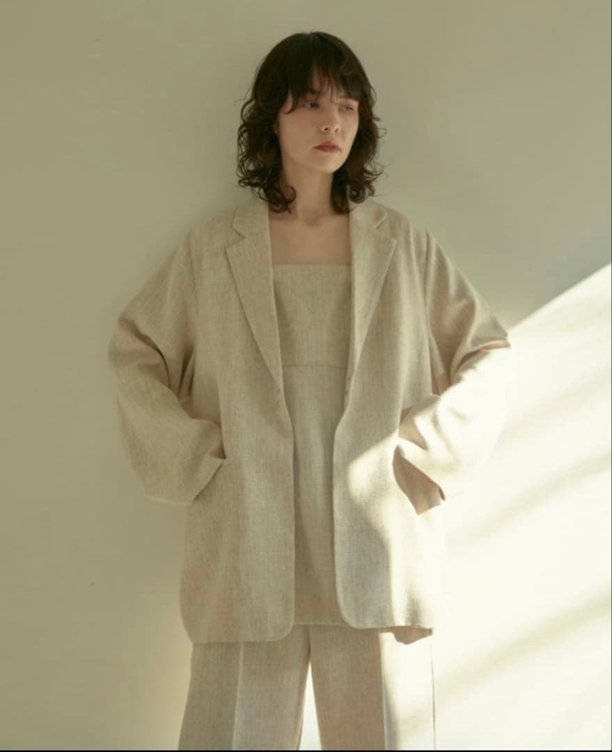 【dium. 】summer tweed oversized jacket