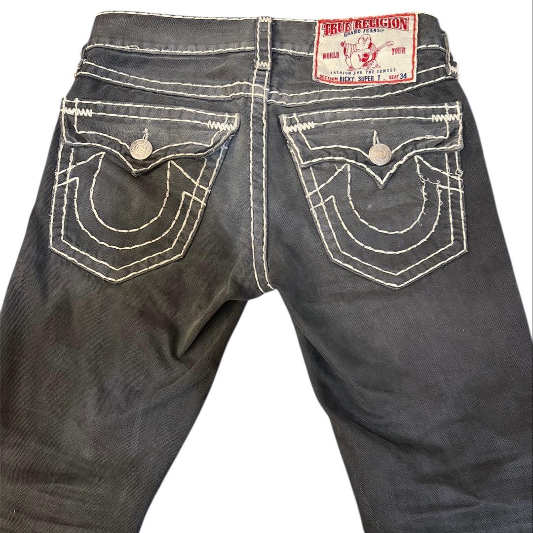 h*a様 ビンテージTrue Religionブラックデニムトュルーレリジョシュ