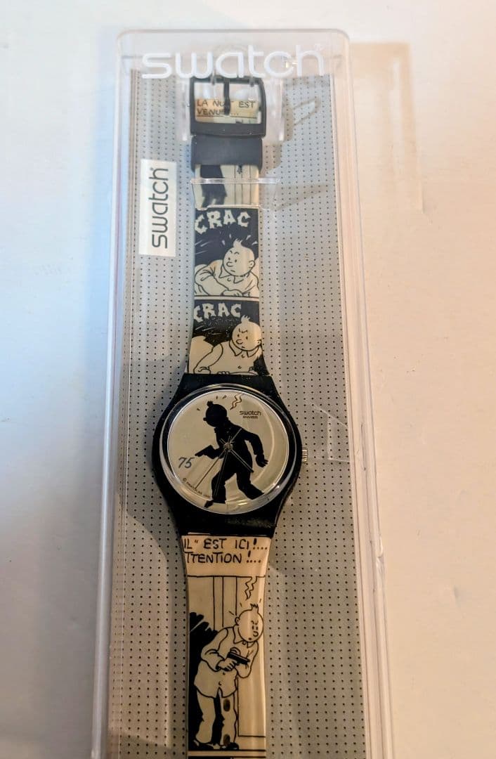 未使用美品〈タンタンの冒険 スウォッチ 75周年記念モデル腕時計〉