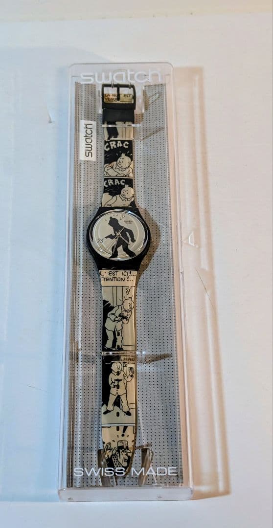 未使用美品〈タンタンの冒険 スウォッチ 75周年記念モデル腕時計〉