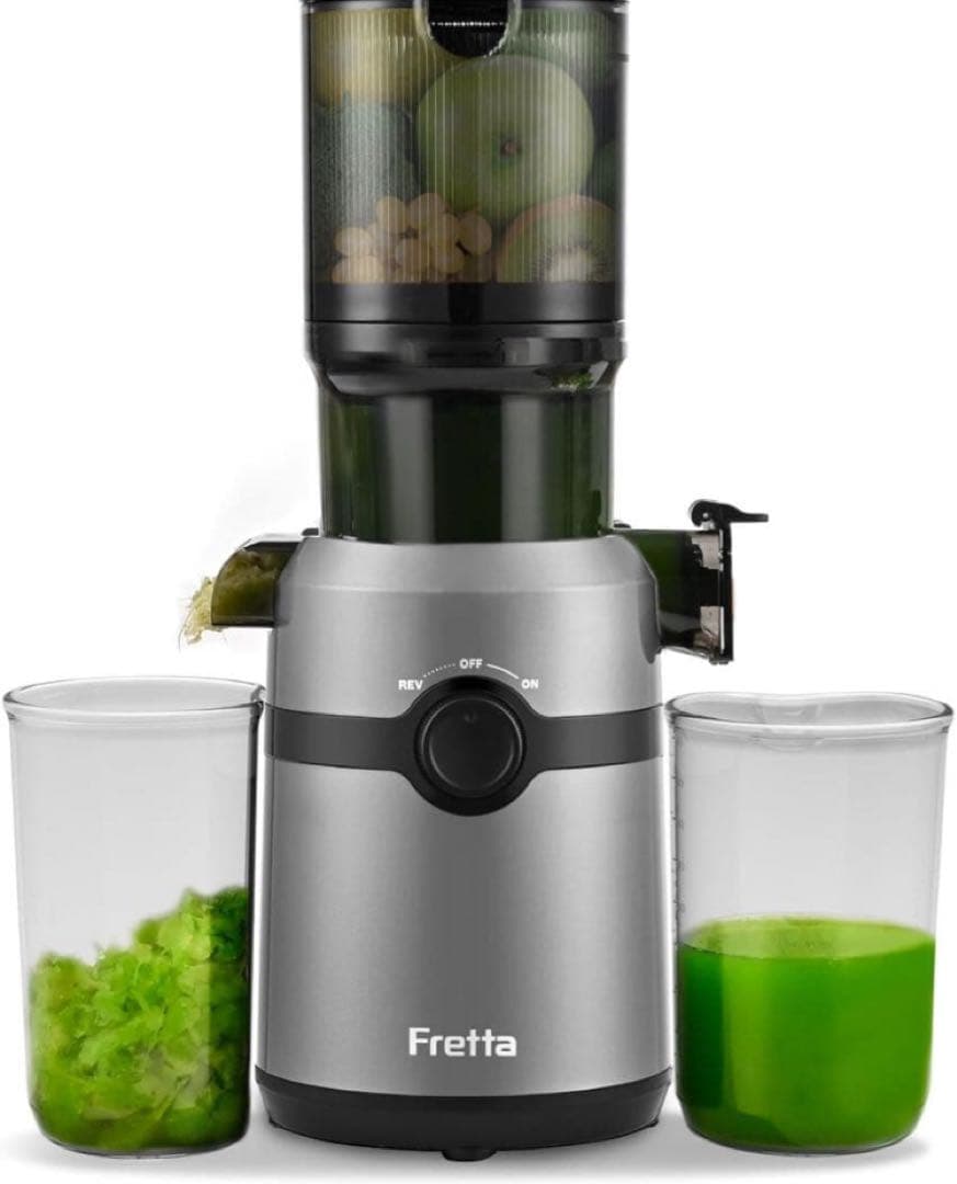 Fretta ジューサー 1L大容量 スロージューサー コールドプレスジューサー