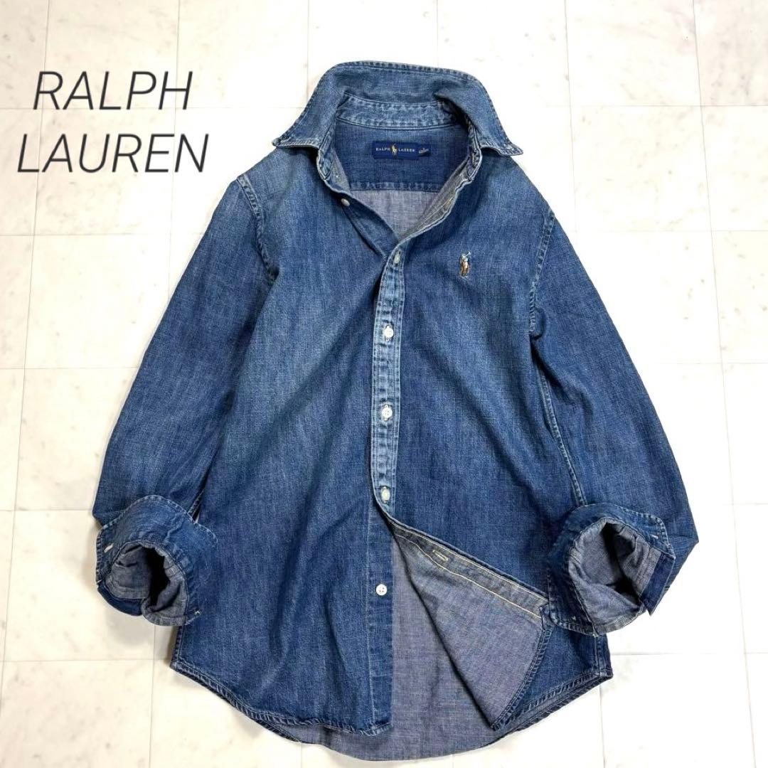 RALPH LAUREN★デニムシャツ ボタンダウン ロゴ刺繍