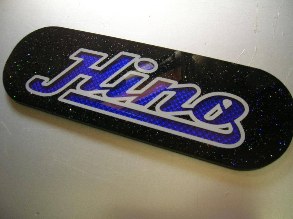 ◆日野バスマーク◆アンドン◆小判板◆Hino◆ラメ有◆デコトラ◆トラック野郎◆青