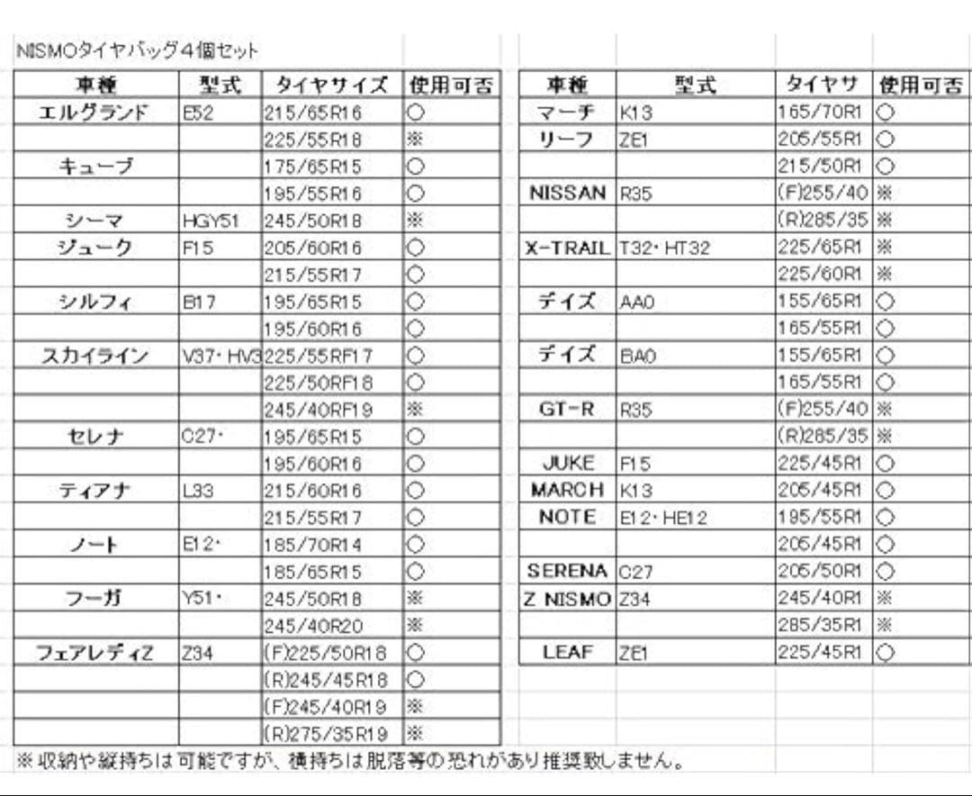 ニスモ NISMO タイヤバック タイヤカバー 4個セット GT-R R35 Z