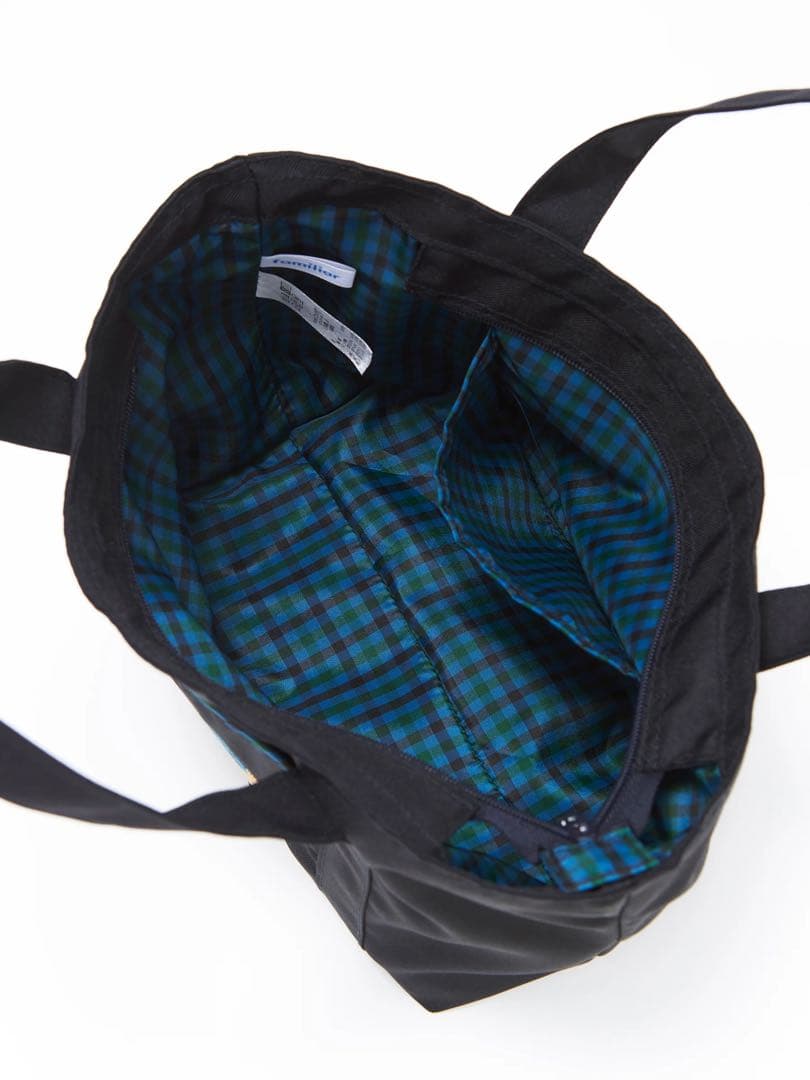 ファミリア　クマ刺繍 ブラック トートバッグ