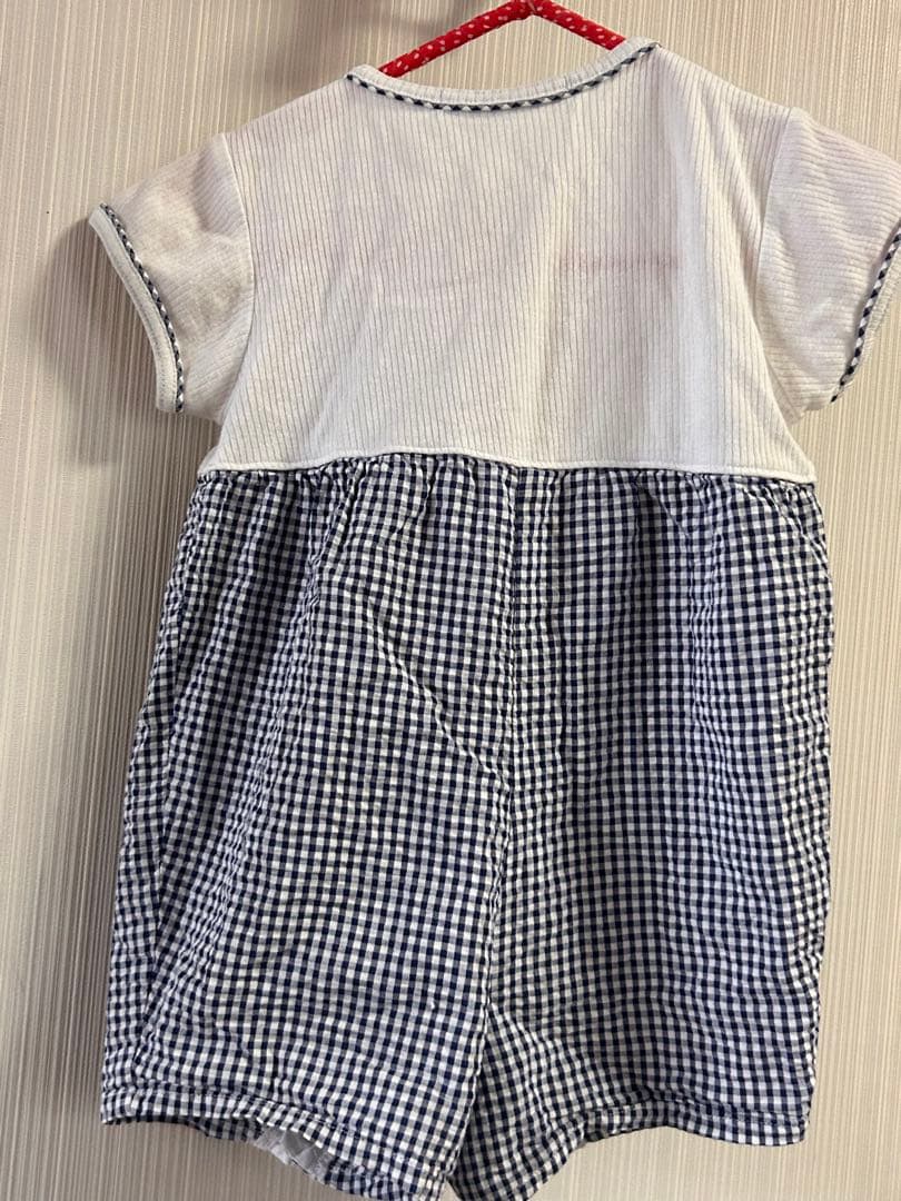 70cm familiar ファミリア　ロンパース　夏服　半袖