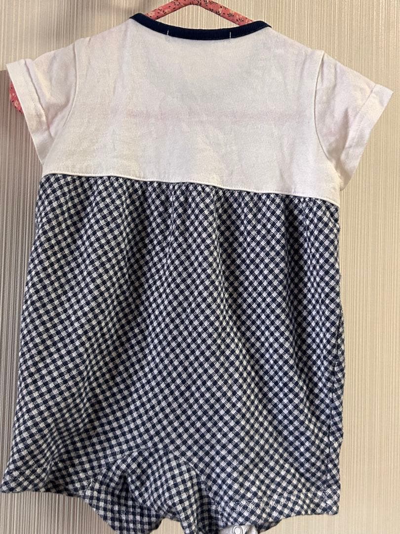 70cm familiar ファミリア　ロンパース　夏服　半袖