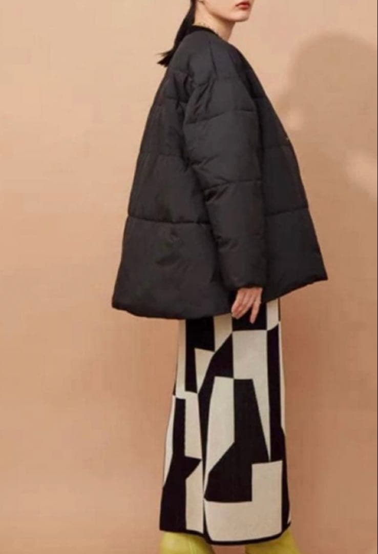 ADAM ET ROPÉ テントシルエットダウンライク中綿ジャケット