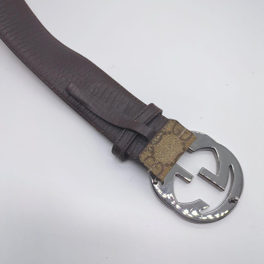 【人気モデル・良品】グッチ☆ベルト インターロッキング GG柄 スプリーム