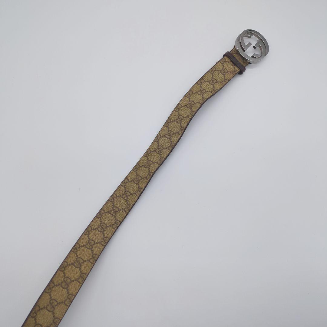 【人気モデル・良品】グッチ☆ベルト インターロッキング GG柄 スプリーム
