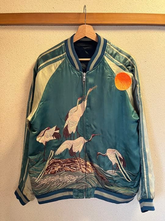 【最終値下/限定出品/希少】スカジャン｜鶴｜刺繍｜花旅楽団