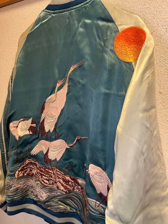 【最終値下/限定出品/希少】スカジャン｜鶴｜刺繍｜花旅楽団