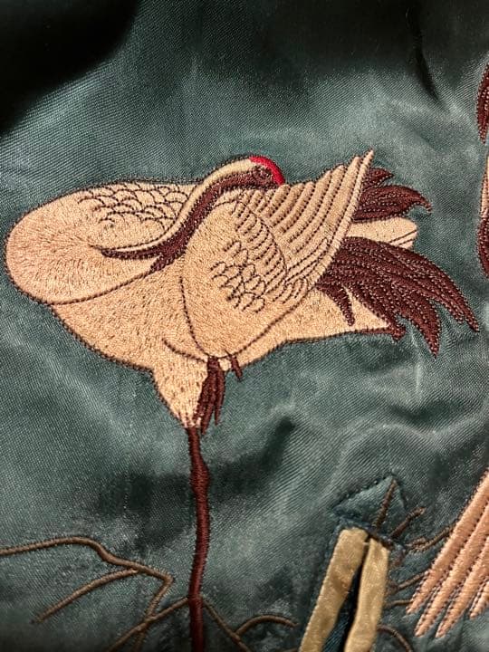 【最終値下/限定出品/希少】スカジャン｜鶴｜刺繍｜花旅楽団