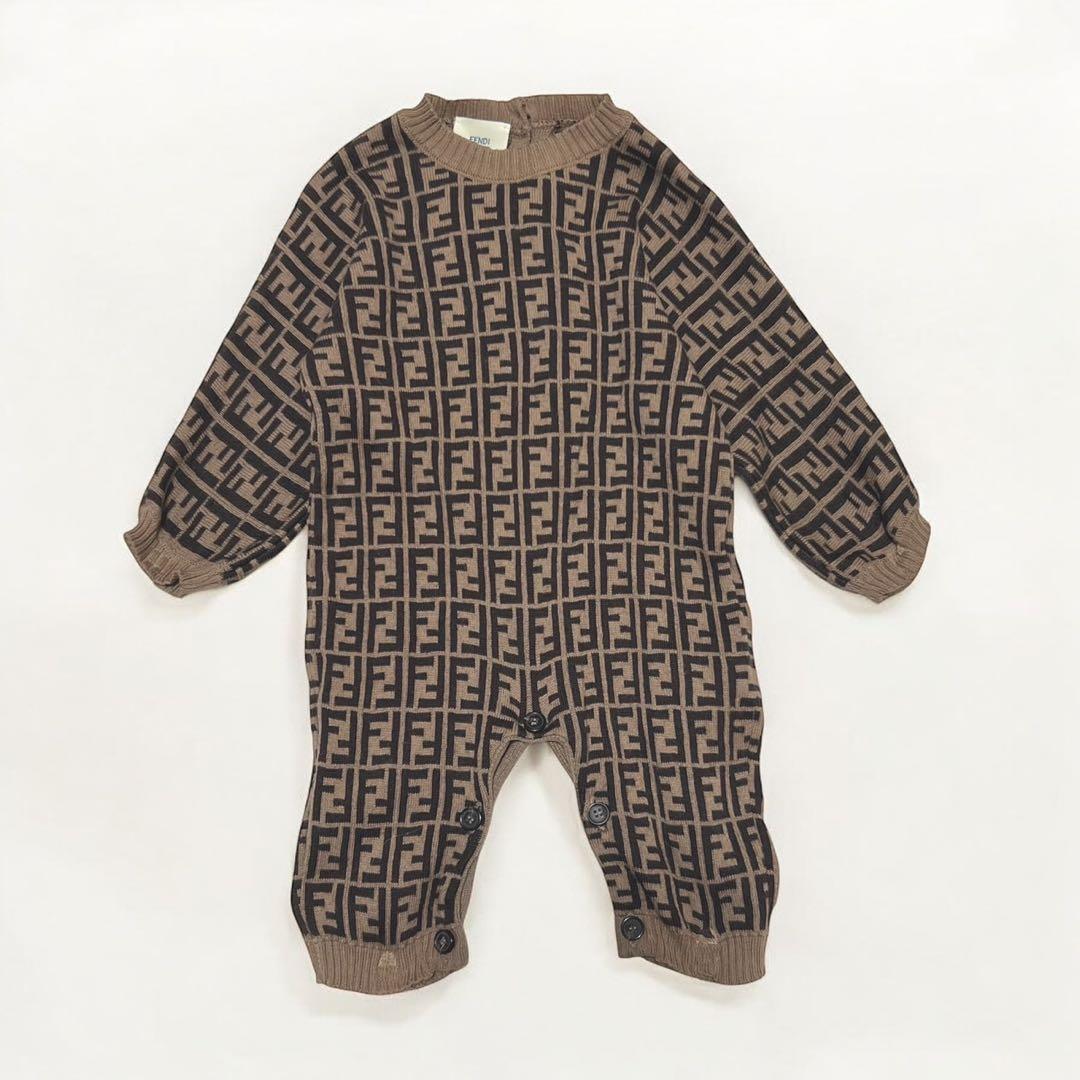 FENDI フェンディ ロンパース ズッカ 総柄 1M カシミヤ混