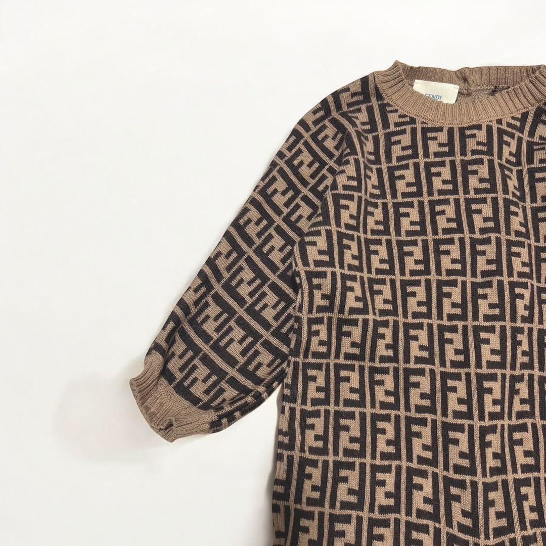 FENDI フェンディ ロンパース ズッカ 総柄 1M カシミヤ混