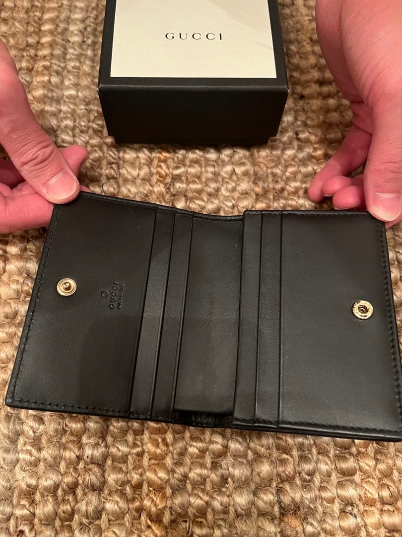 GUCCI ブラック レザー 名刺入れ