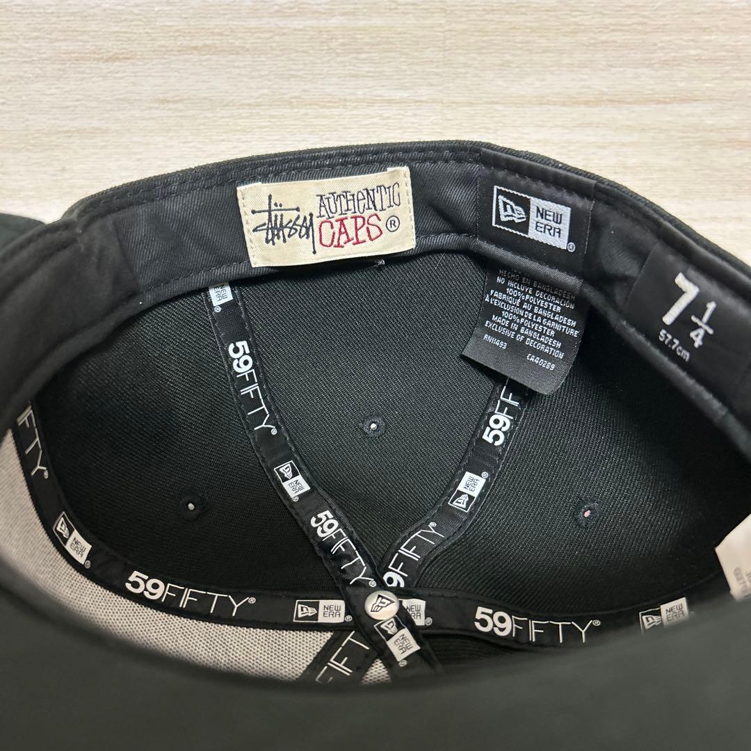【完売品】STUSSY NEW ERA ニューエラ キャップ 黒黒 7 1/4