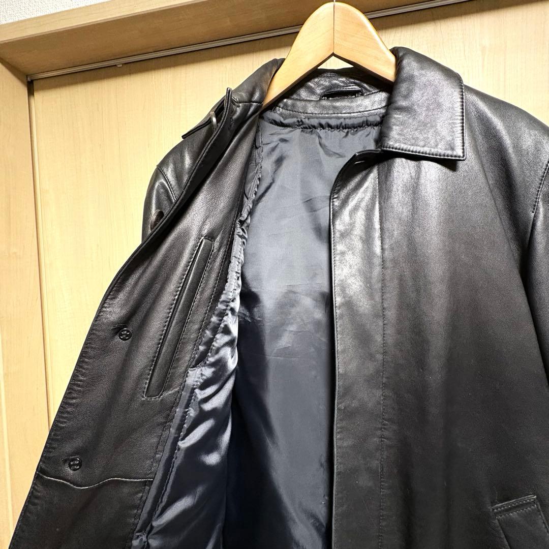ヒロ✨ユナイテッドアローズ　レザーステンカラーコート　羊革
