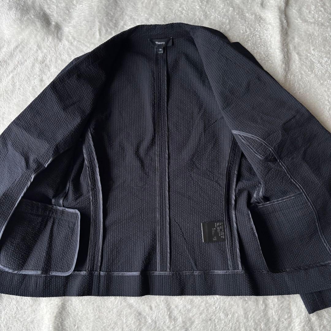 ✨️美品 Theory セオリー サッカー生地 セットアップ ネイビー スーツ