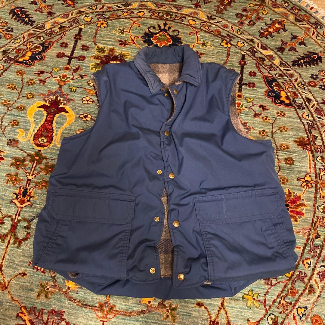 Woolrich ネイビー ベスト リバーシブル