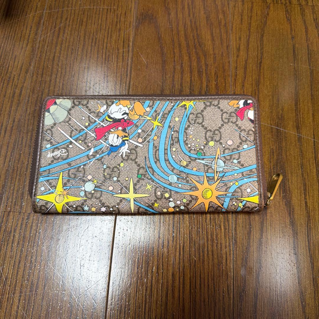 希少・限定 グッチ　長財布　ディズニーコラボ　ドナルド　GGスプリーム