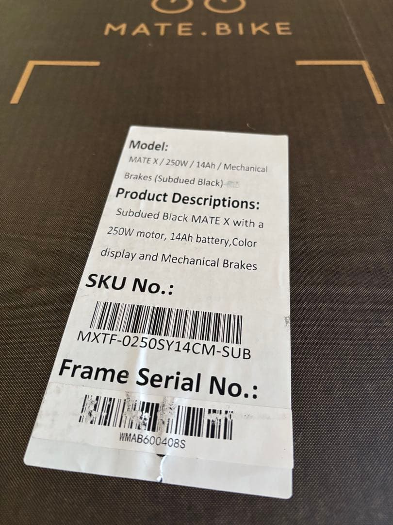 新品未使用 MATE X 250+ ブラック オプションディスプレイ 未開封