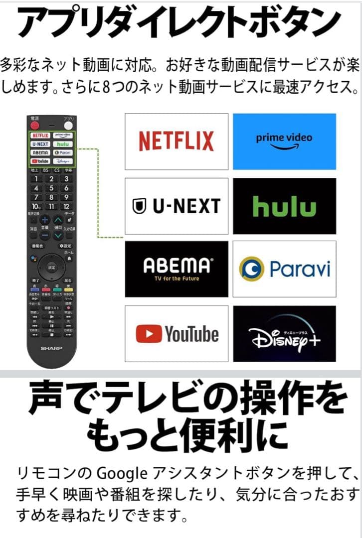 SHARP 32インチ液晶テレビ 2T-C32EF1