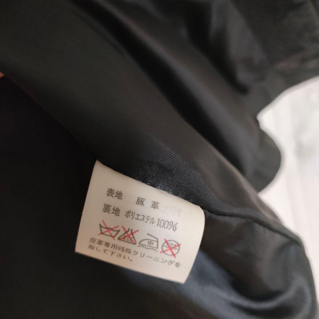 ヴィンテージ レザージャケット シングル ライダース 本革 豚革 ブラック L