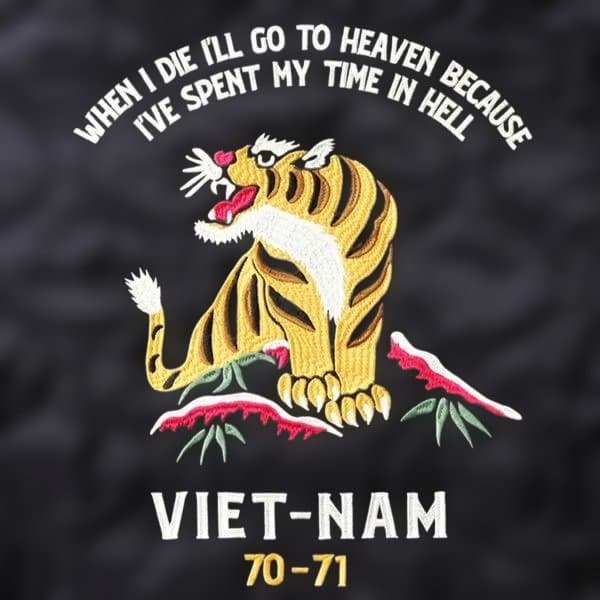 HOUSTON ベトジャン TIGER柄 51379 M BK