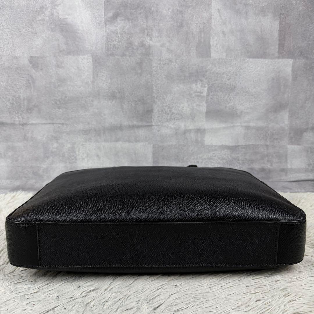 美品 コーチ レザー 2way ビジネスバッグ サフィアーノ レザーブラック