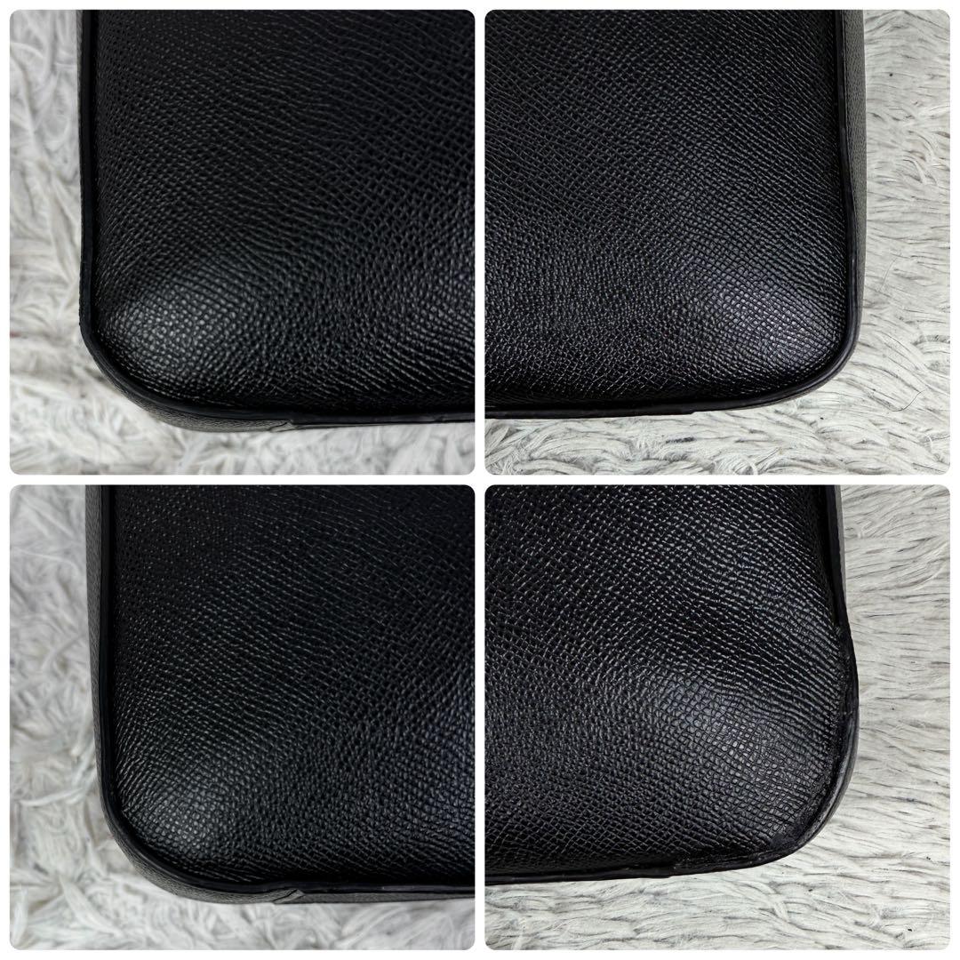 美品 コーチ レザー 2way ビジネスバッグ サフィアーノ レザーブラック