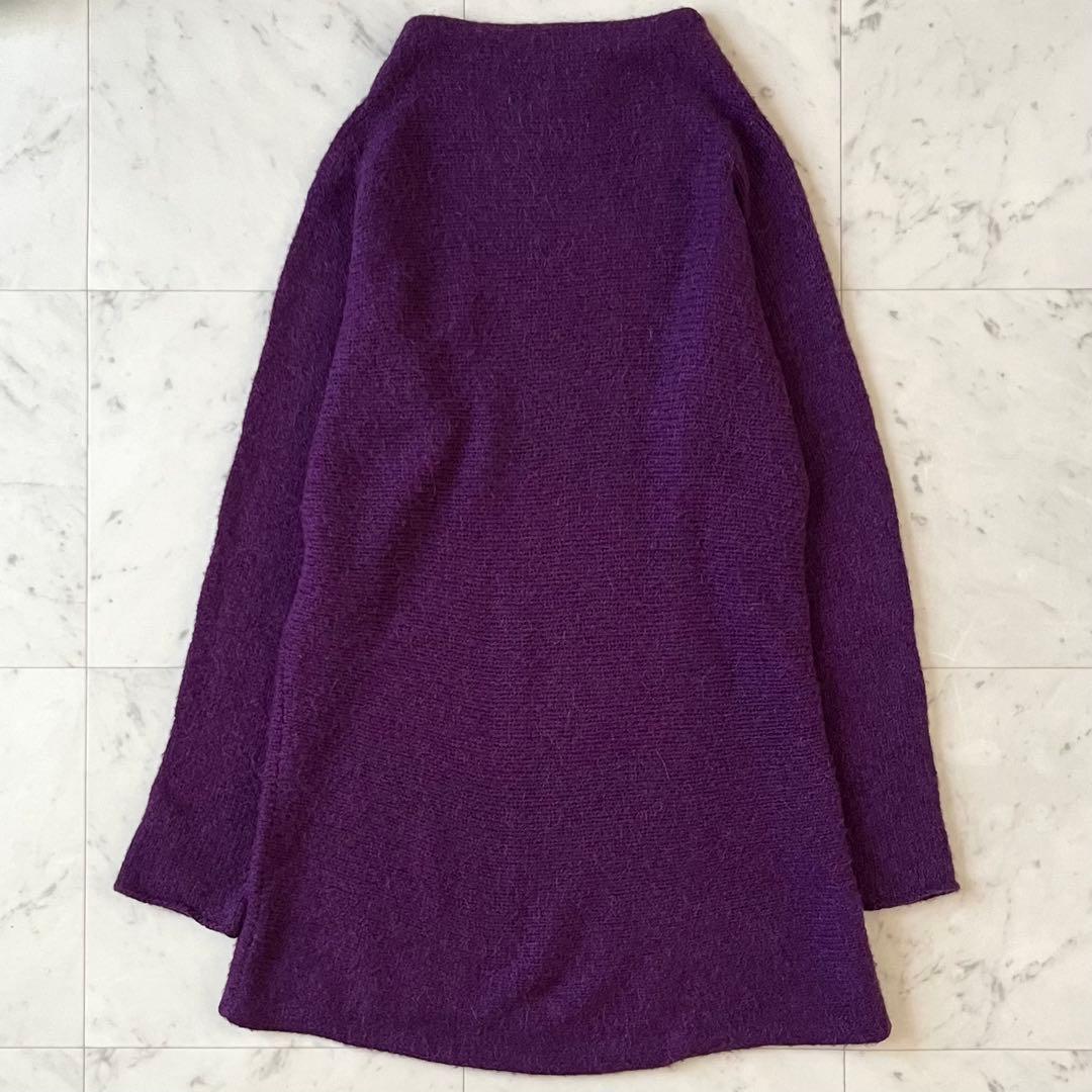 美品＊ヨーガンレール アルパカ100%ニットチュニック M パープル系 長袖