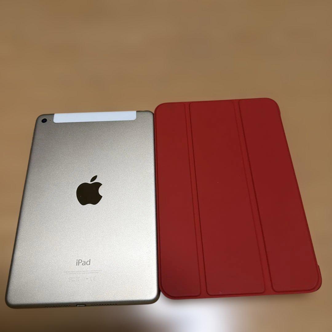 Apple iPad mini4ゴールド 本体　128GBカバー付