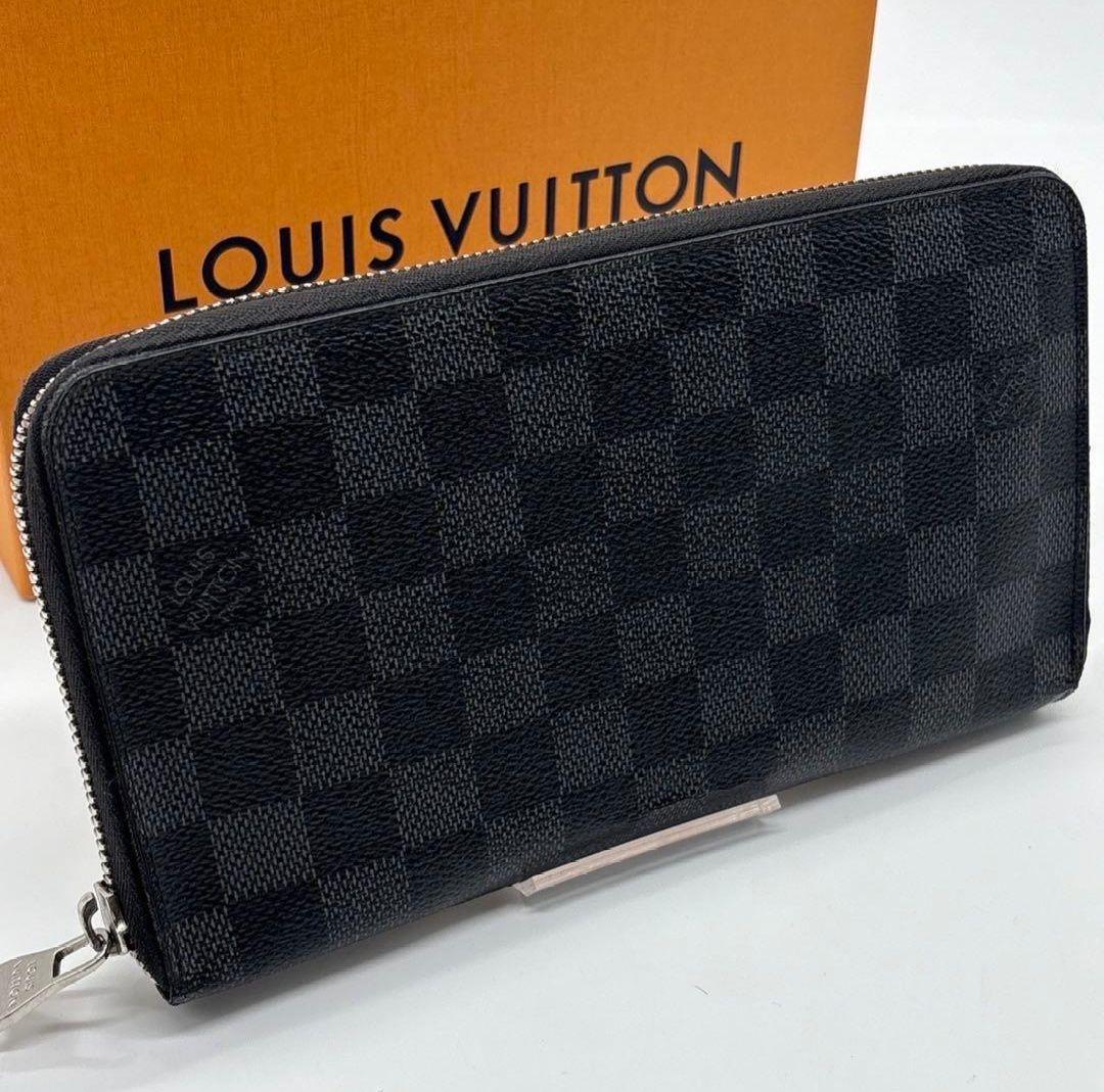 美品 ルイヴィトン ジッピーオーガナイザー ダミエグラフィット ブラック 長財布