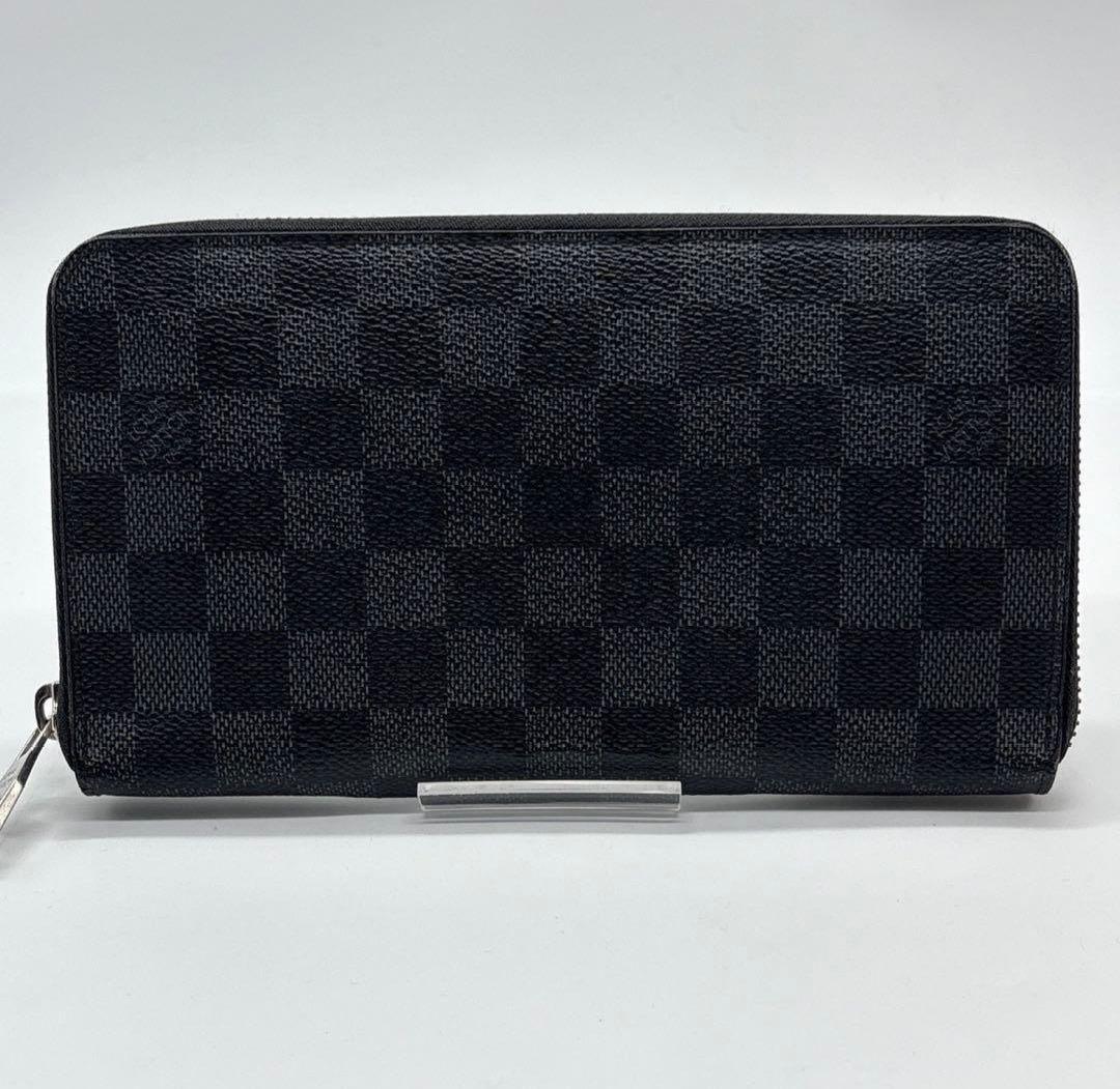 美品 ルイヴィトン ジッピーオーガナイザー ダミエグラフィット ブラック 長財布
