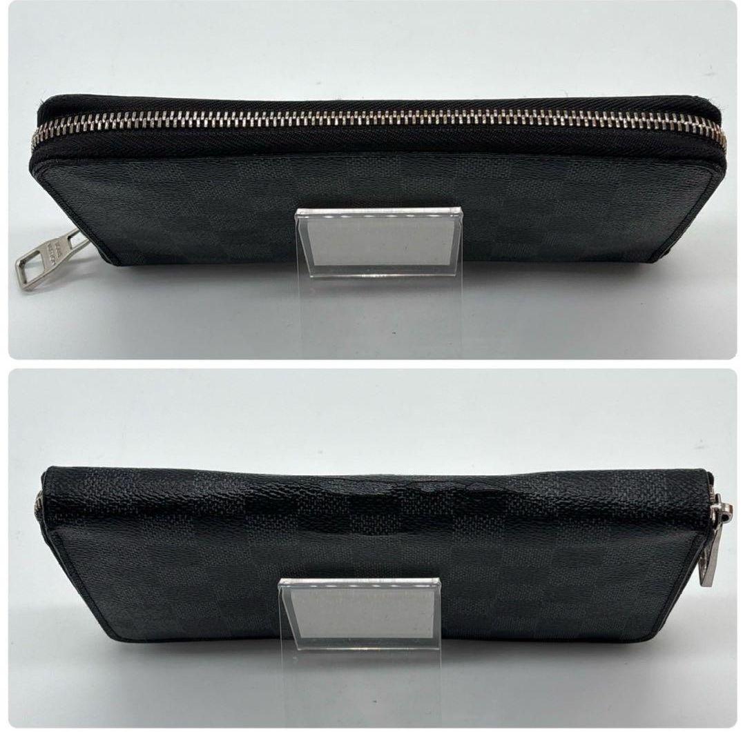 美品 ルイヴィトン ジッピーオーガナイザー ダミエグラフィット ブラック 長財布