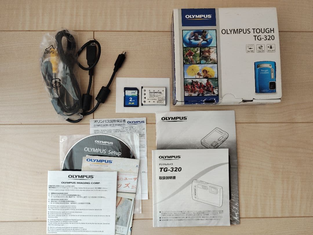 OLYMPUS TG-320 青 15m防水 付属品あり、オマケ付き