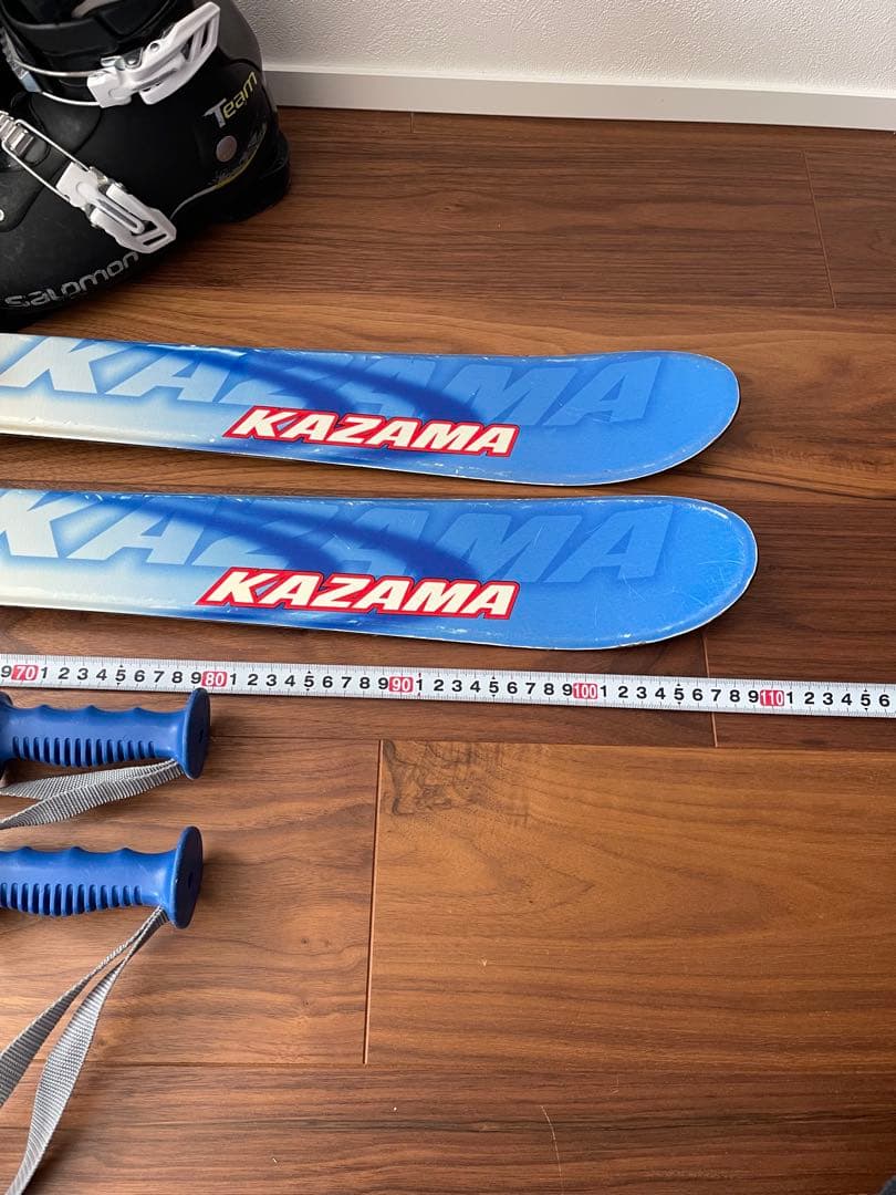 KAZAMA スキー板110㎝ Salomon ブーツ ストック セット 子供用