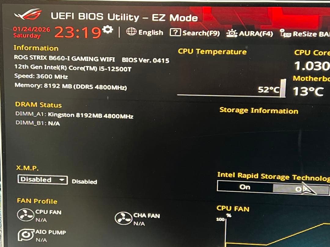 ASUS ROG STRIX B660-I GAMING WIFI マザーボード