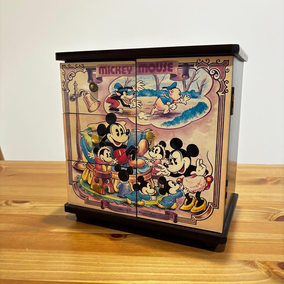 【希少】【貴重品】ヴィンテージ ミッキーマウス オルゴール ジュエリーボックス