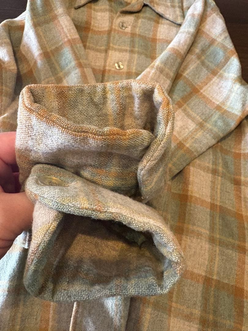 70s PENDLETON ペンドルトン ボードシャツ グリーン Lサイズ