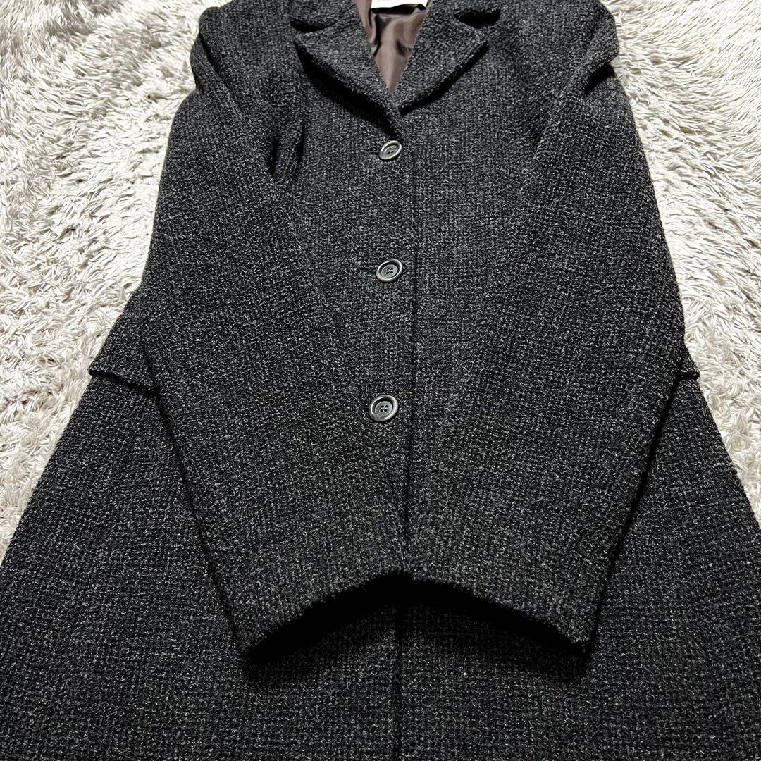 MaxMara プリズマレイ ツィード ウール チェスターコート M相当 美品