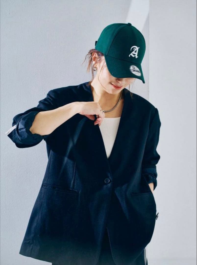 ノーカラージャケットとサイドラインパンツ40 セットアップ