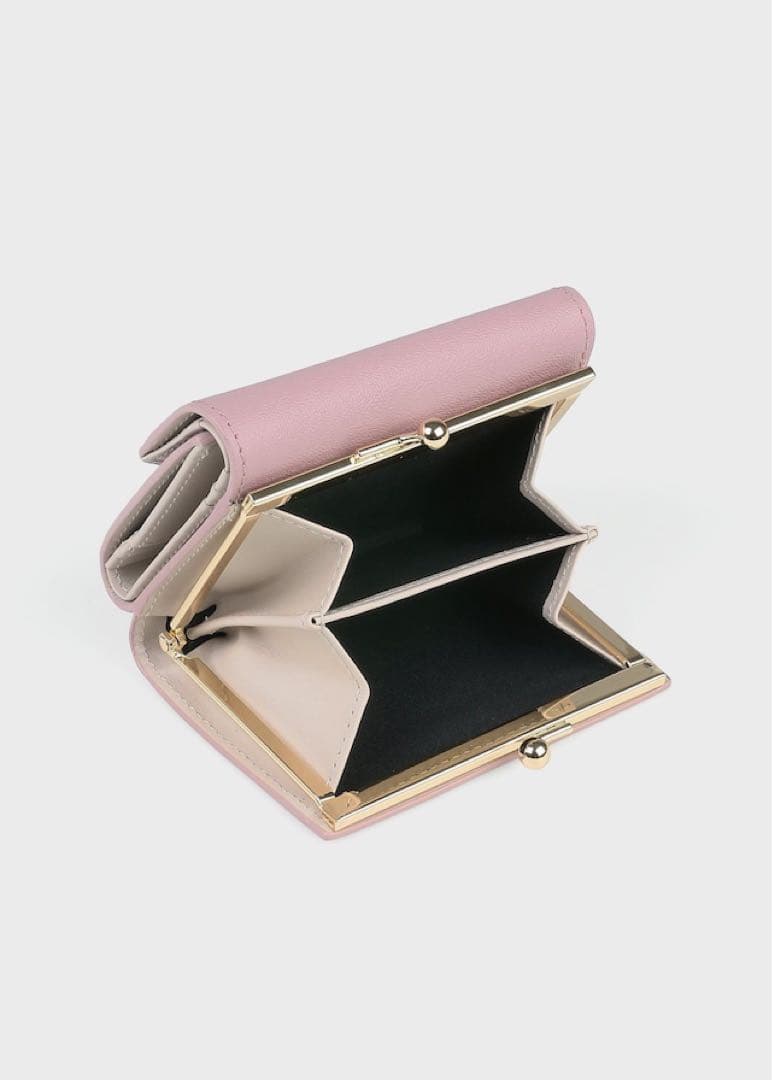 【paul smith（ポールスミス）】ラブレター ピンク 三つ折り財布 がま口